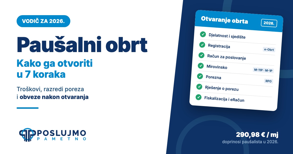 Paušalni obrt 2026: kako ga otvoriti u 7 koraka